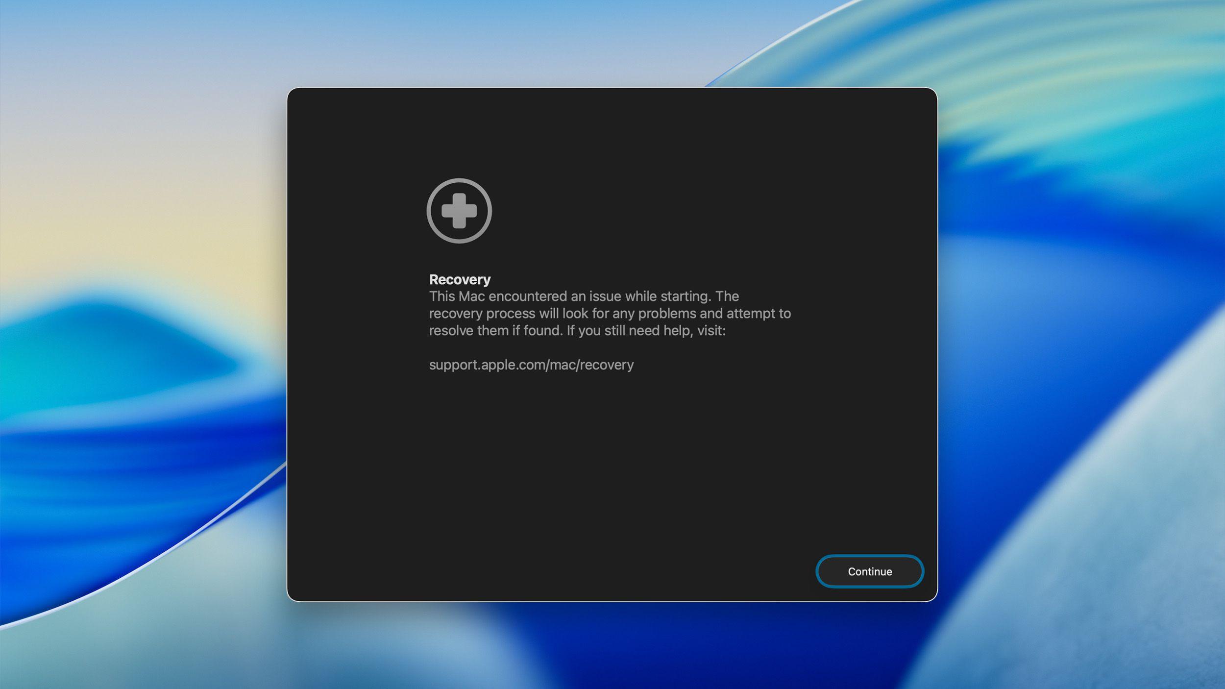 Macos Tahoe is a new recovery assistant -