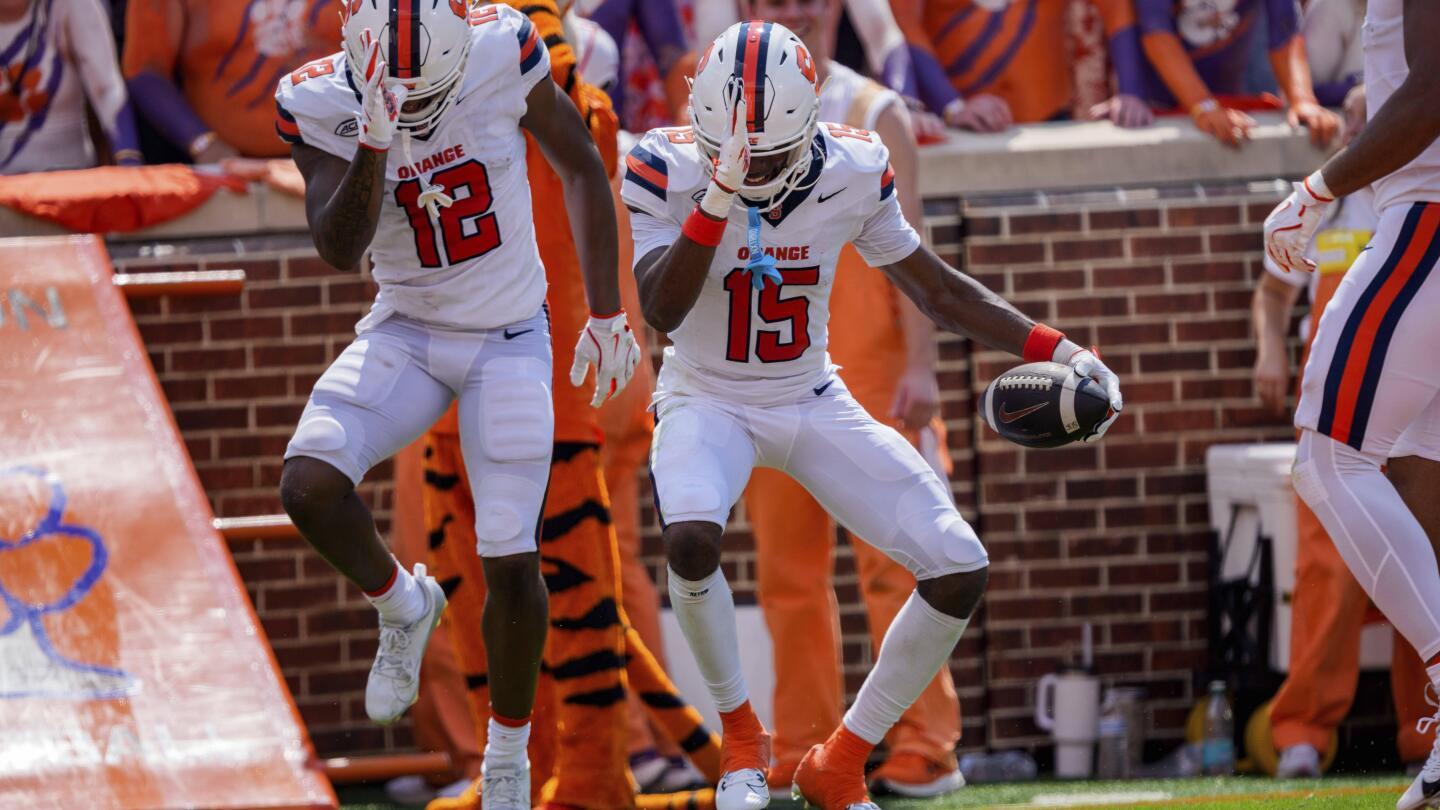 Angeles, Syracuse, Clemson 34-21;Dober Swishni for the worst beginningAp News