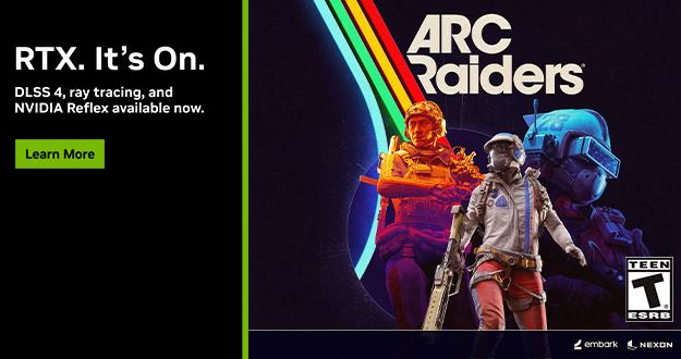 Raiders ARC Now Available with DLSS 4 and Reflex – Multiply Performance by 3.6X on GeForce RTX 50 Se...