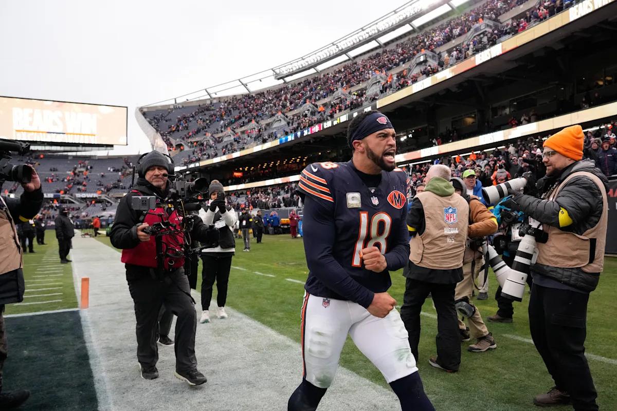 Caleb Williams survives to lead the Bears to another victory in the fourth quarter after Jaxson's hu...