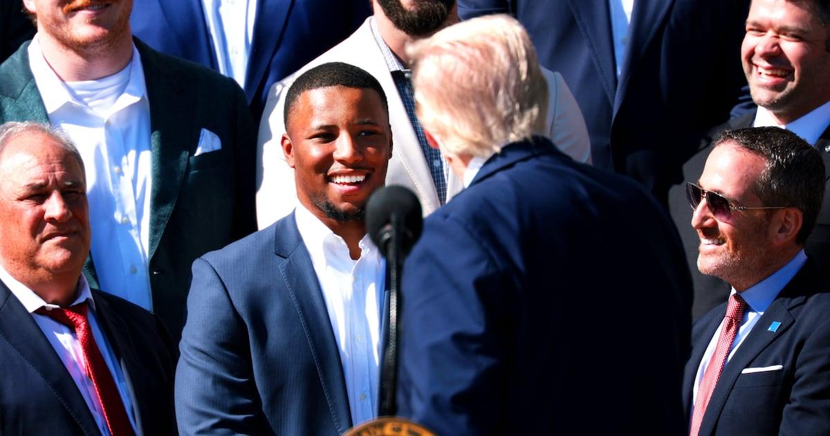 Saquon Barle 'touched his heart' to hear Trump he heard him hire a work that turned away from